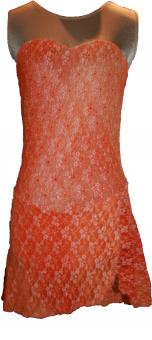 Kürkleid "Spitze orange" 